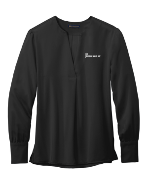 Women’s Open-Neck Satin Blouse