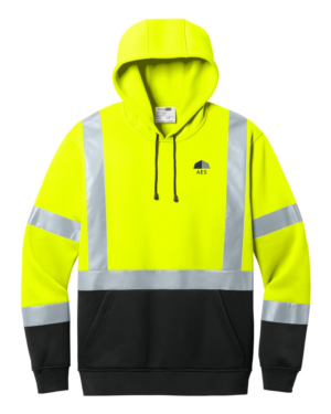 Men's Heavy-Duty Fleece Pullover Hoodie - AES Safety - Image 4