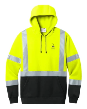 Men's Heavy-Duty Fleece Pullover Hoodie - AES PreFab Safety