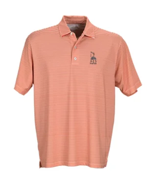 Men's Tonal Micro-Stripe Polo - AES PreFab