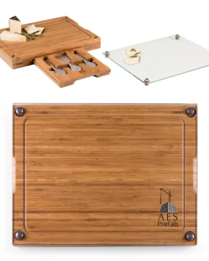 Concerto Glass Top Cheese Cutting Board & Tools Set - AES Pre Fab