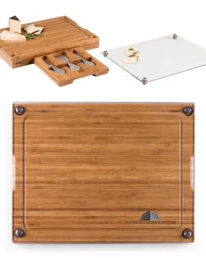 Concerto Glass Top Cheese Cutting Board & Tools Set - AES